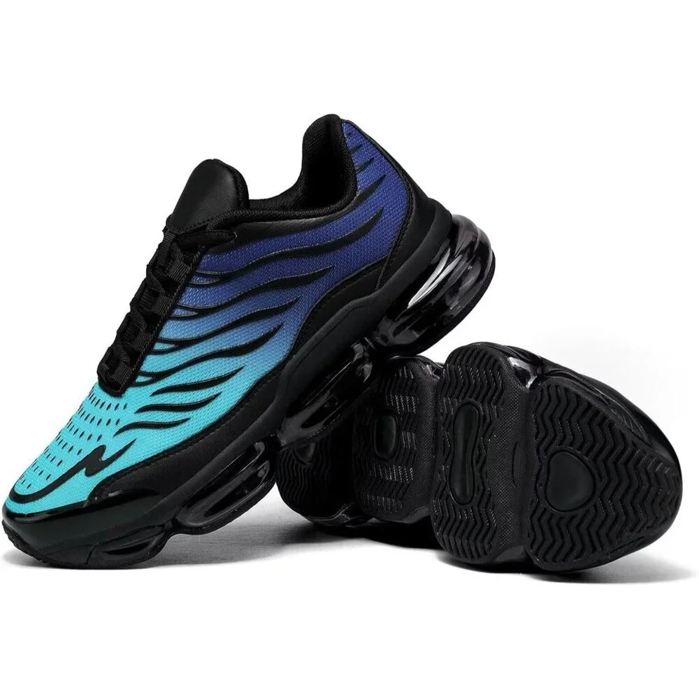 Men's Cyan Running Shoes Non Slip Workout Casual Sport Fitness Cross Trainers